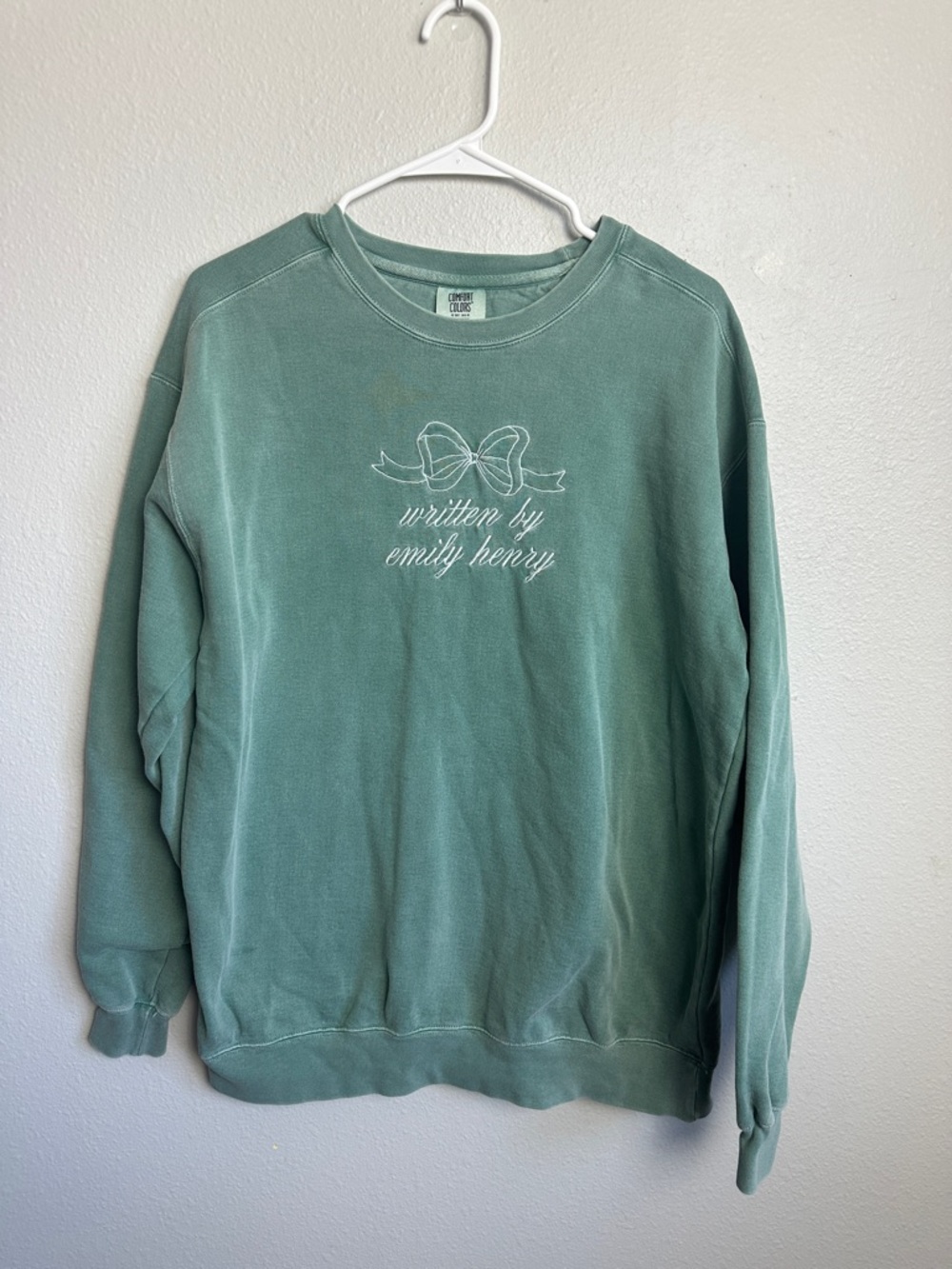 Book lovers reader Comfort Colors Written By Emily Henry Crewneck Sweatshirt
